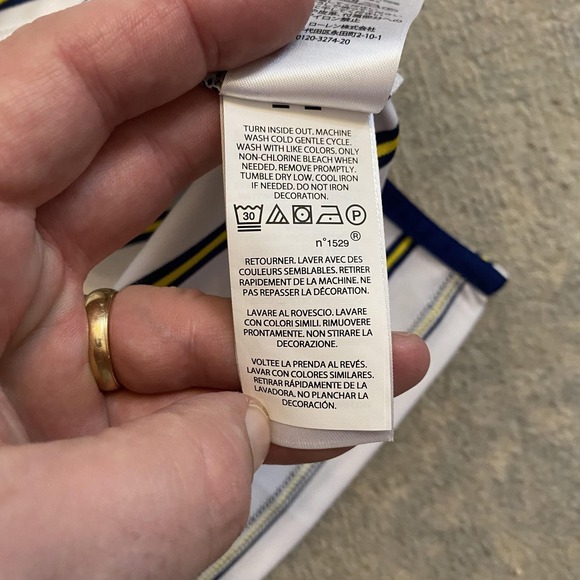 2020 U.S. Open Winged Foot Shirt Polo Mens Medium White Stripe Golf Ralph Lauren - Picture 9 of 12